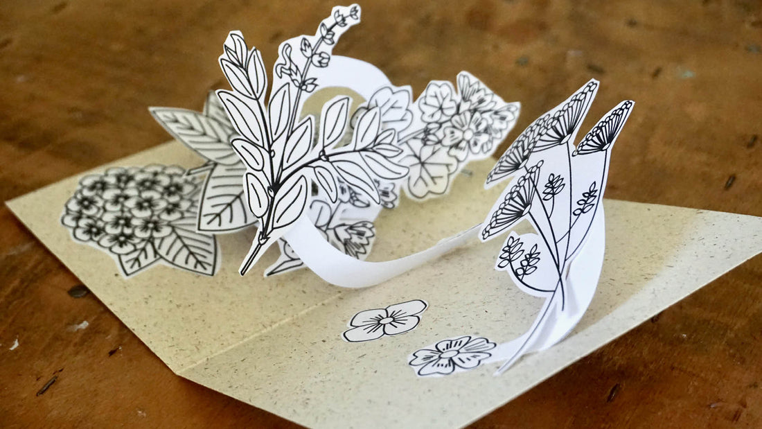 Pop-Up Karte mit Spirale