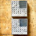 Buchstaben-Zahlen Stempelsets - mit und ohne Serifen