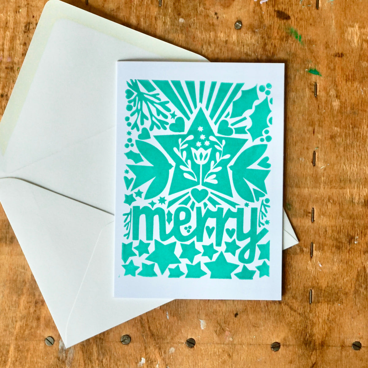 Christmas card I MERRY