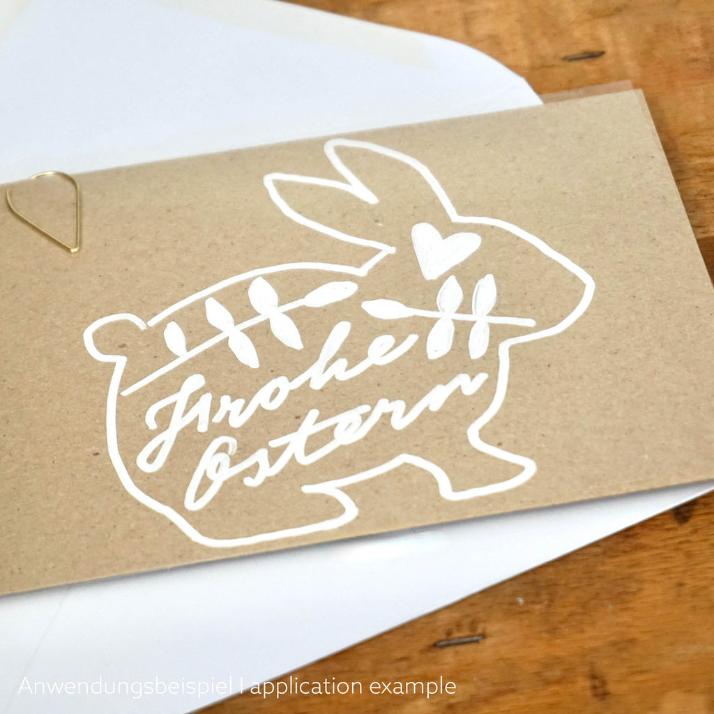 DIY Osterkarten im Skandi-Design, Motiv Hase: Frohe Ostern