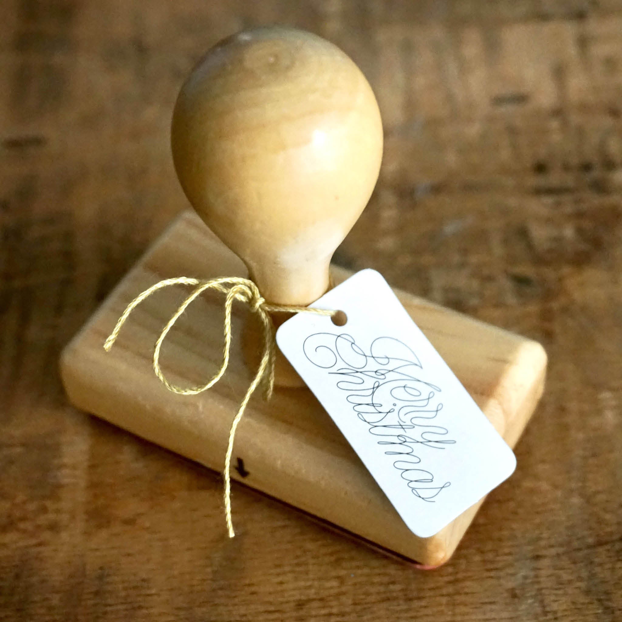 Holzstempel "Merry Christmas"