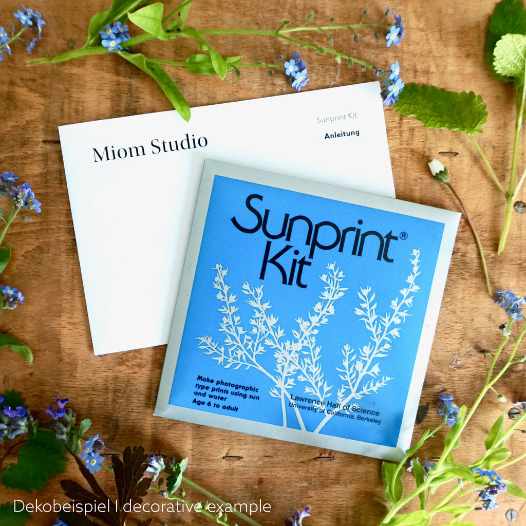 Sunprint Kit mit Anleitung und Blumen