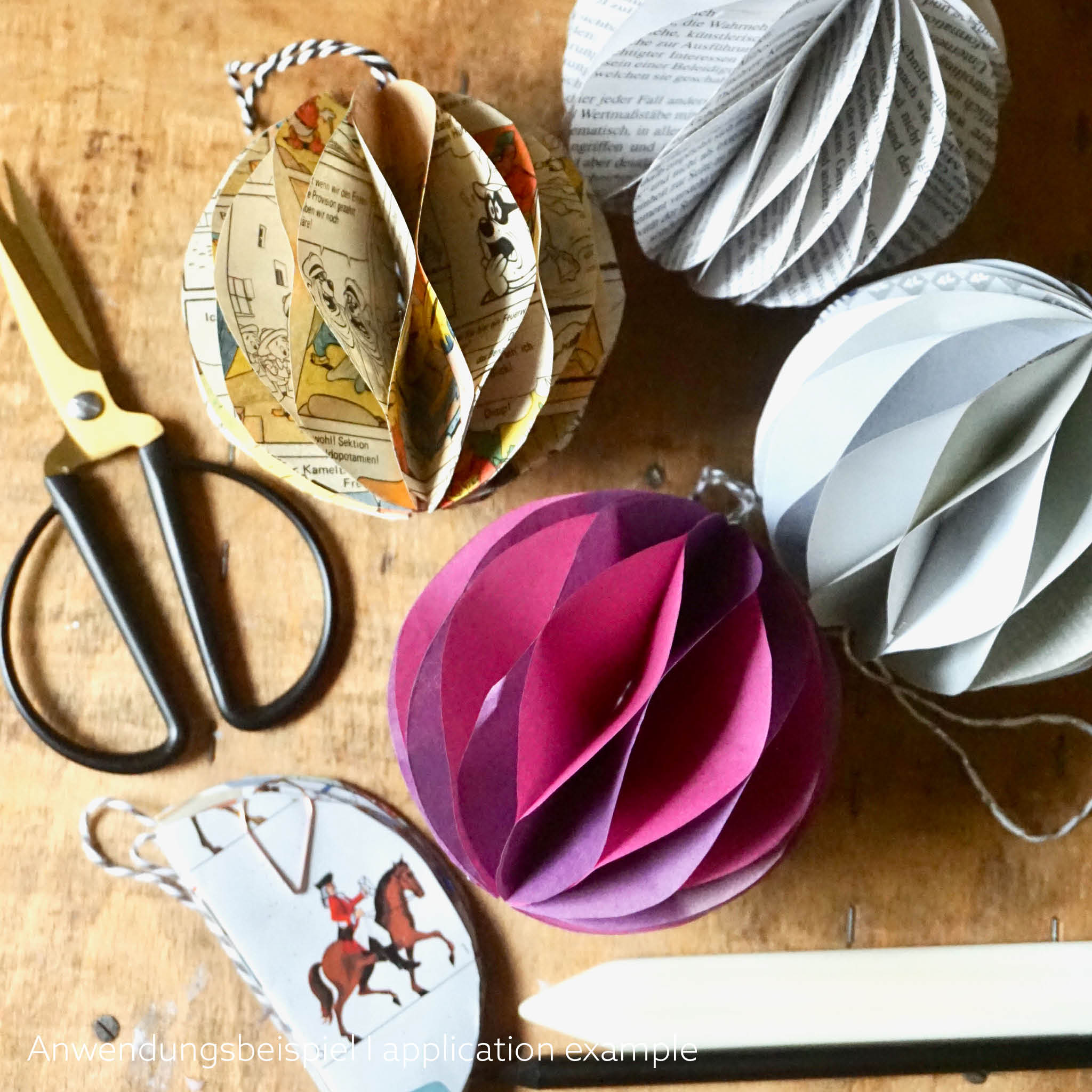 Wabenbälle basteln mit DIY Set - Beispielhafte DIY -Wabenbälle