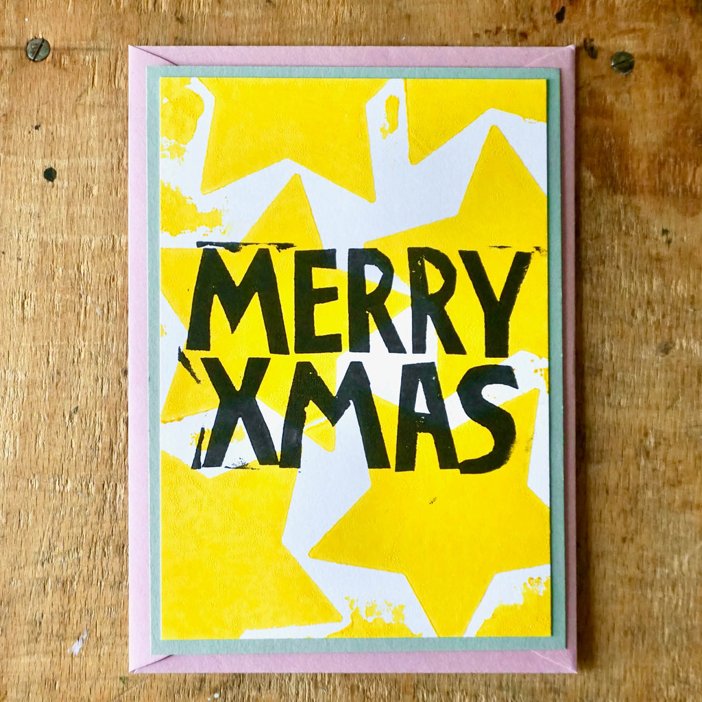 Weihnachtskarten-Set I Merry Xmas I Pastel I 5 Karten inkl. Umschläge